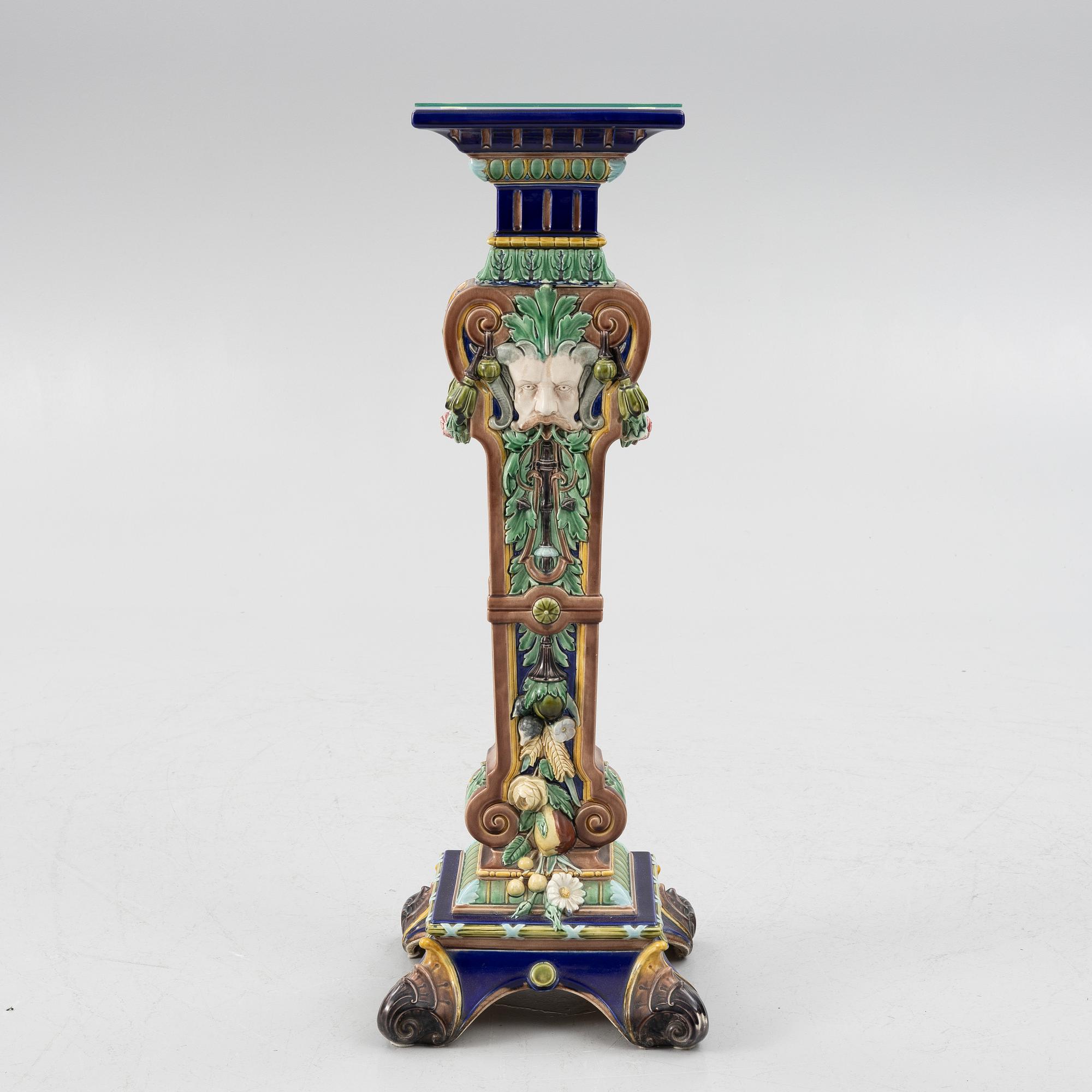 A pedestal, Gustafsberg, 1885.