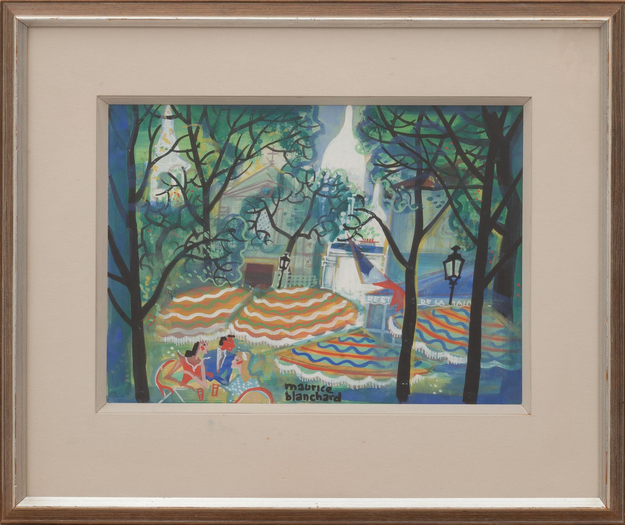 MAURICE BLANCHARD, blandteknik, signerad.