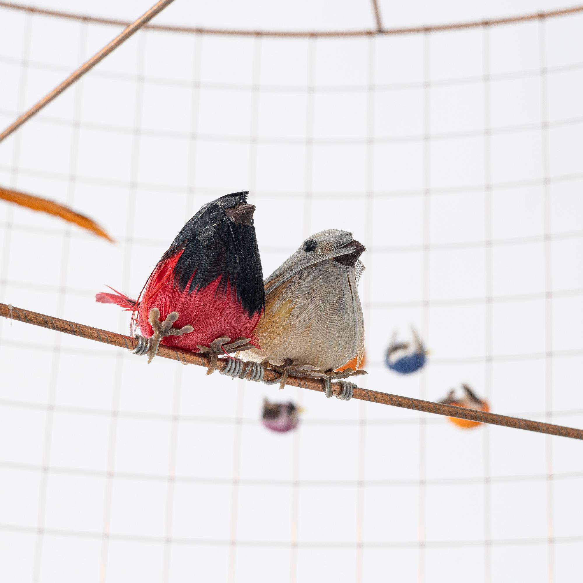 Mathieu Challières, a ceiling lamp, "Suspension Demi-Grande Volière", Challières, France.