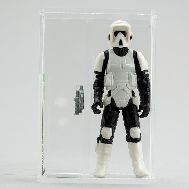 STAR WARS, 5 stycken actionfigurer, AFA-graderade, Kenner 1980-tal.