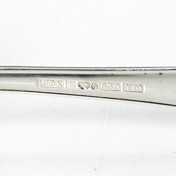 A Swedish silver cutlery set with case, model "Svensk", Lidköpings Matsilver Ab, Lidköping 1997 (60 pieces).