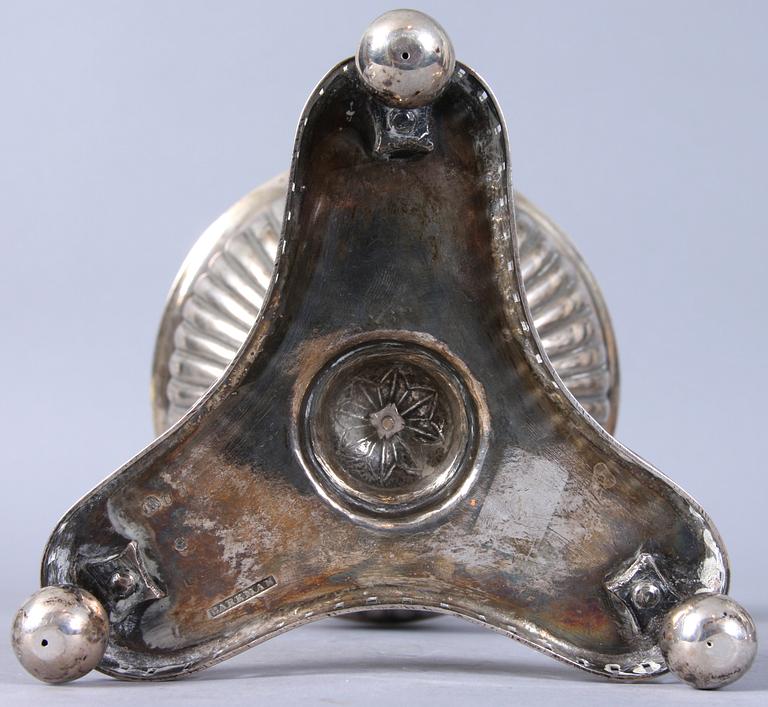 SOCKERSKÅL, silver, Mickael Olof Barkman, 1826, (1813-1850), Varberg. 552 gram.