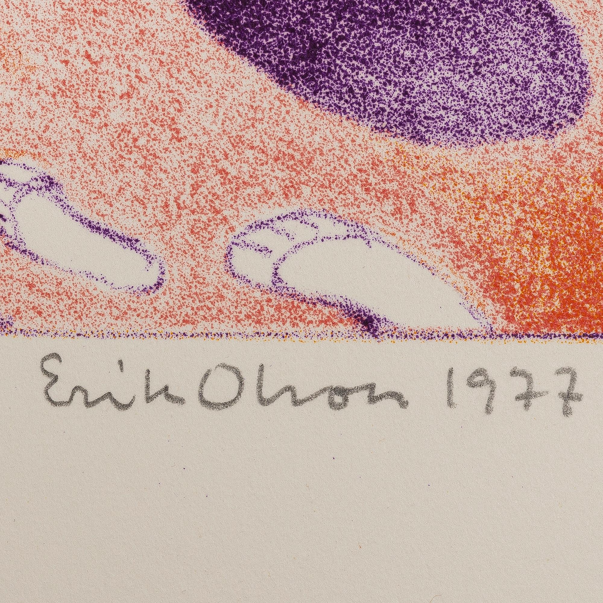 Erik Olson, 'En sökares vandring', folder with colour lithographs, 3 works, including book and catalogue.