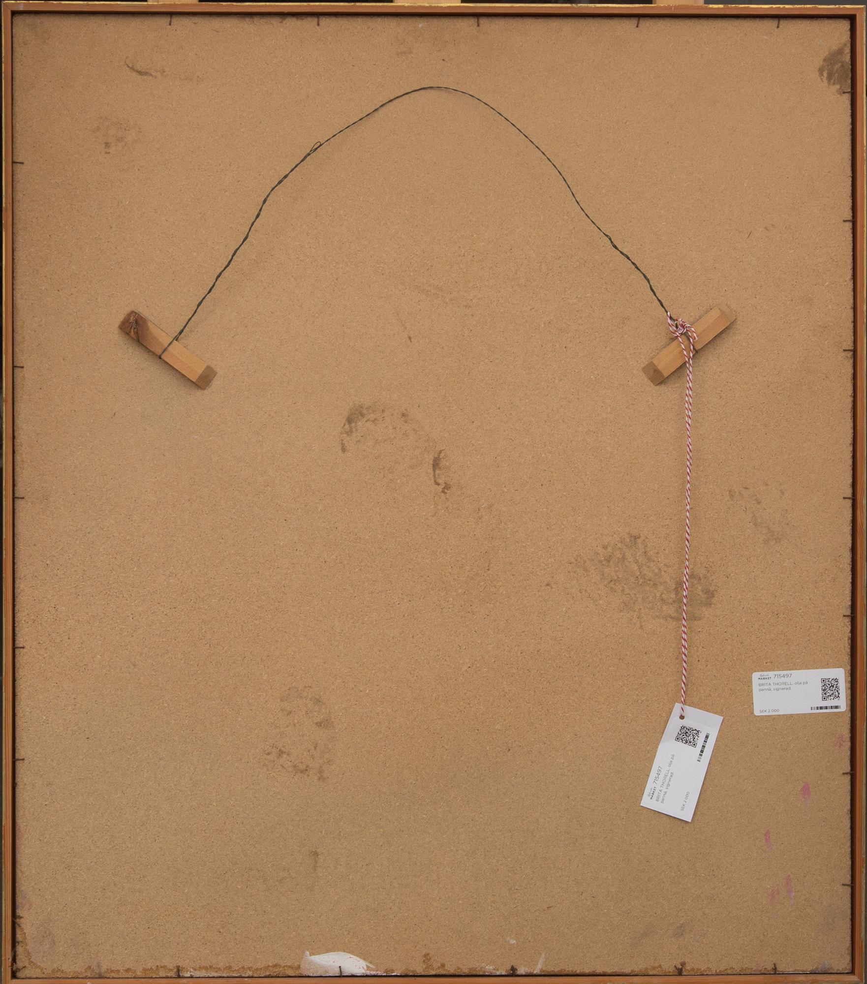 BRITA THORELL, olja på pannå, signerad.