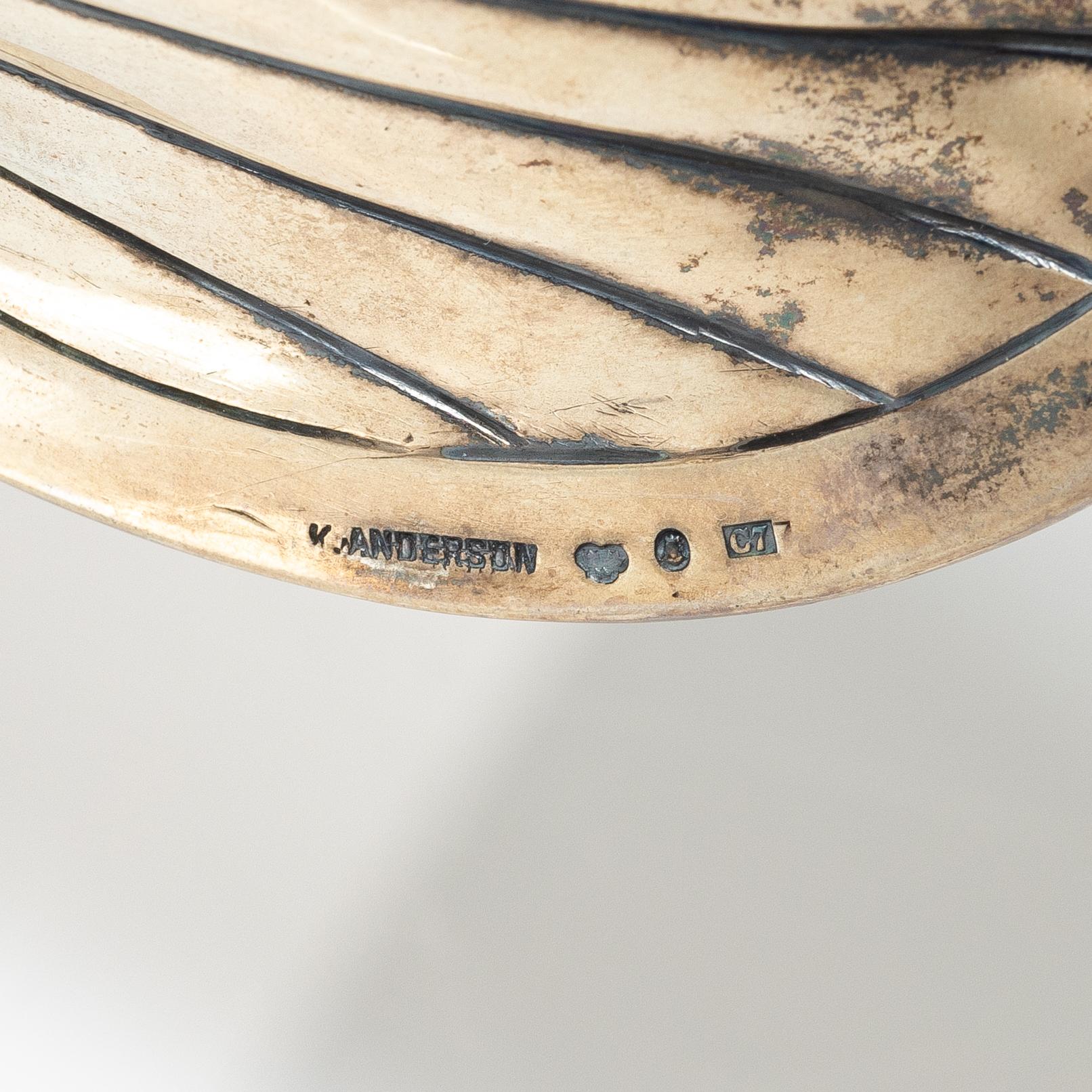 Karl Anderson, a silver viking ship figurine, Stockholm 1905.