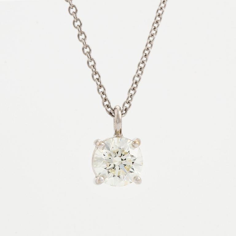 Brilliant cut diamond necklace, with IGI report.