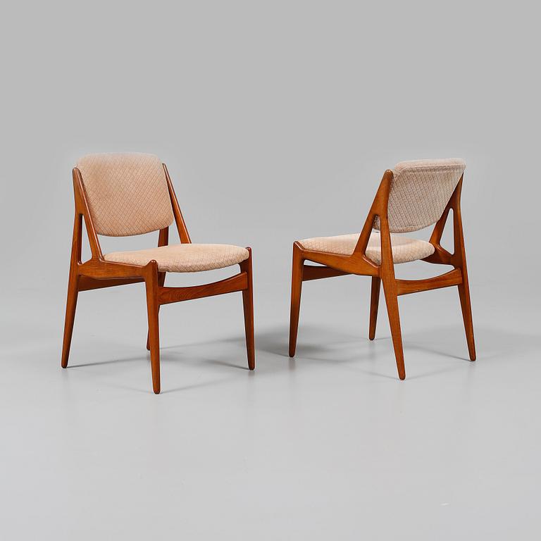 STOLAR, 5 st, samt KARMSTOL, "Ellen", Anton Borg och Arne Vodder, VAMO, Danmark, 1960-tal.