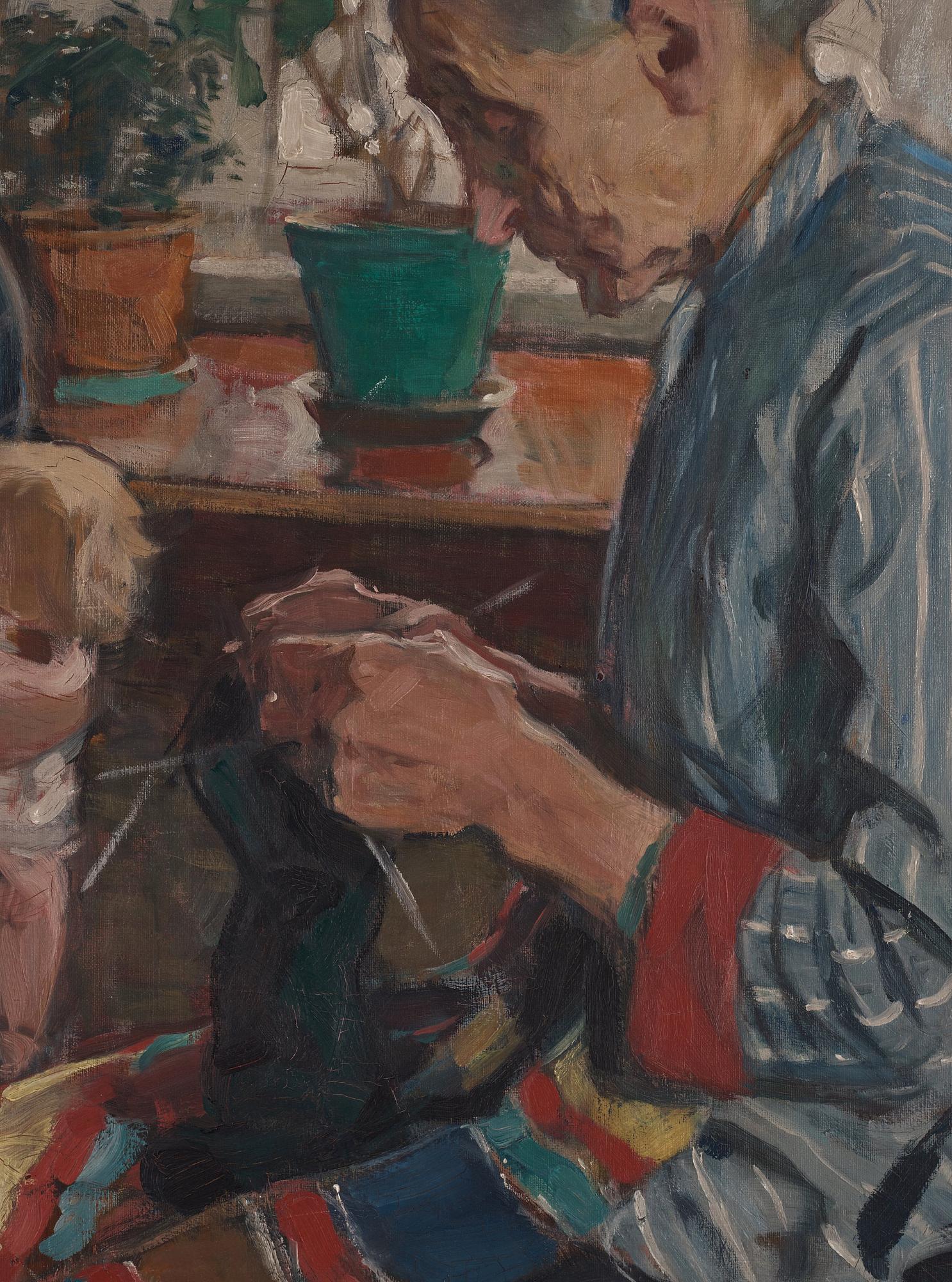 Elsa Backlund Celsing, "Vid stickstrumpan".