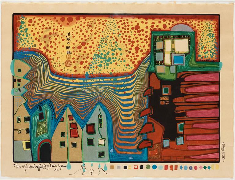 Friedensreich Hundertwasser, Portfolio "Midori No Namida".