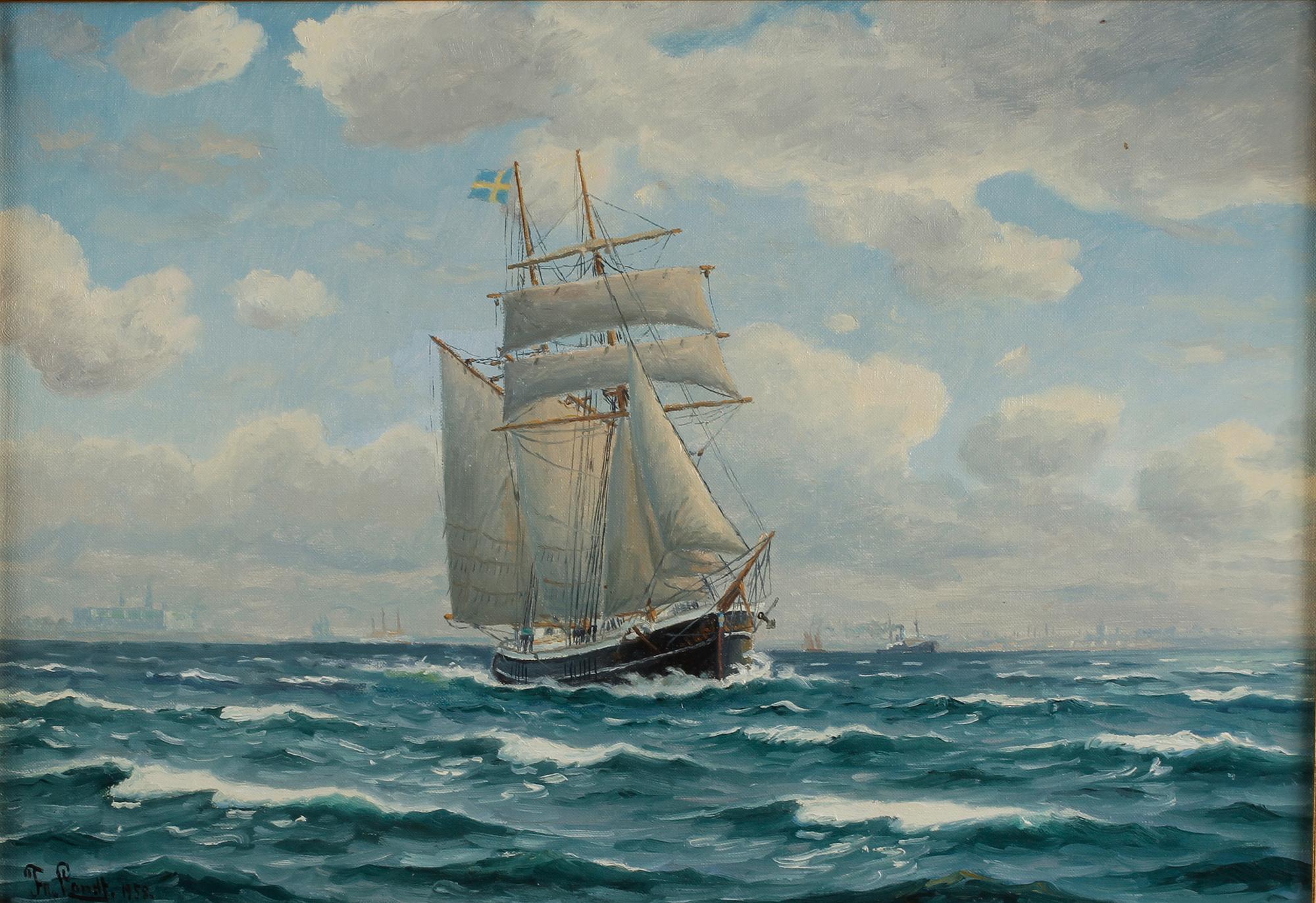 FRANTZ LANDT, olja på duk, signerad och daterad 1958.