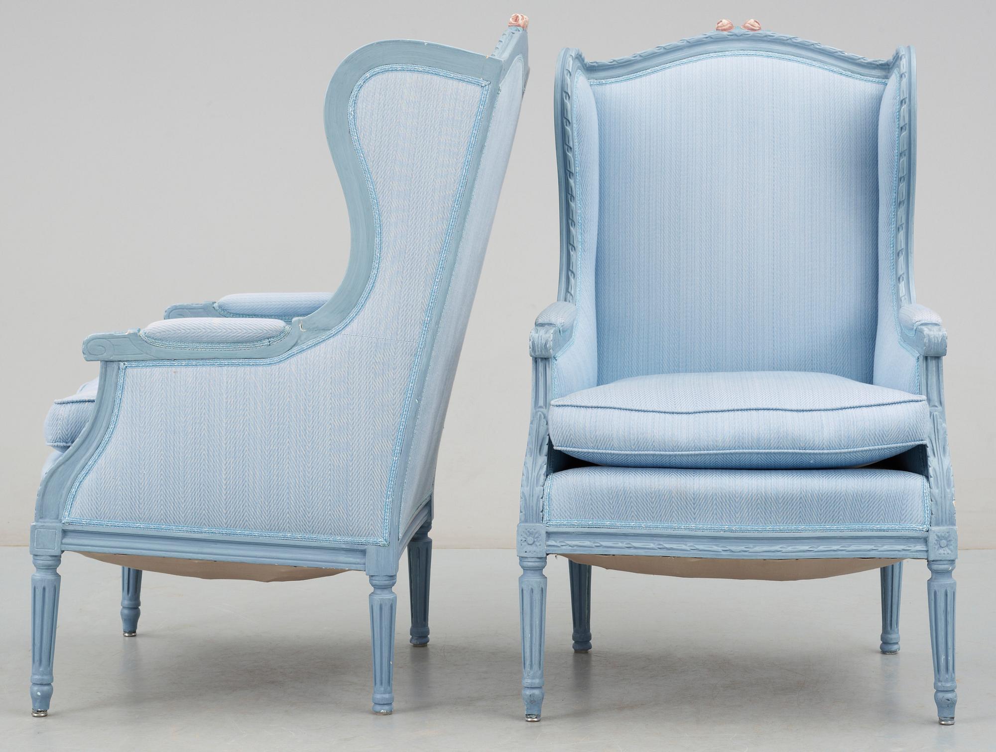 BERGERER, ett par, Louis XVI-stil, troligen tidigt 1900-tal.