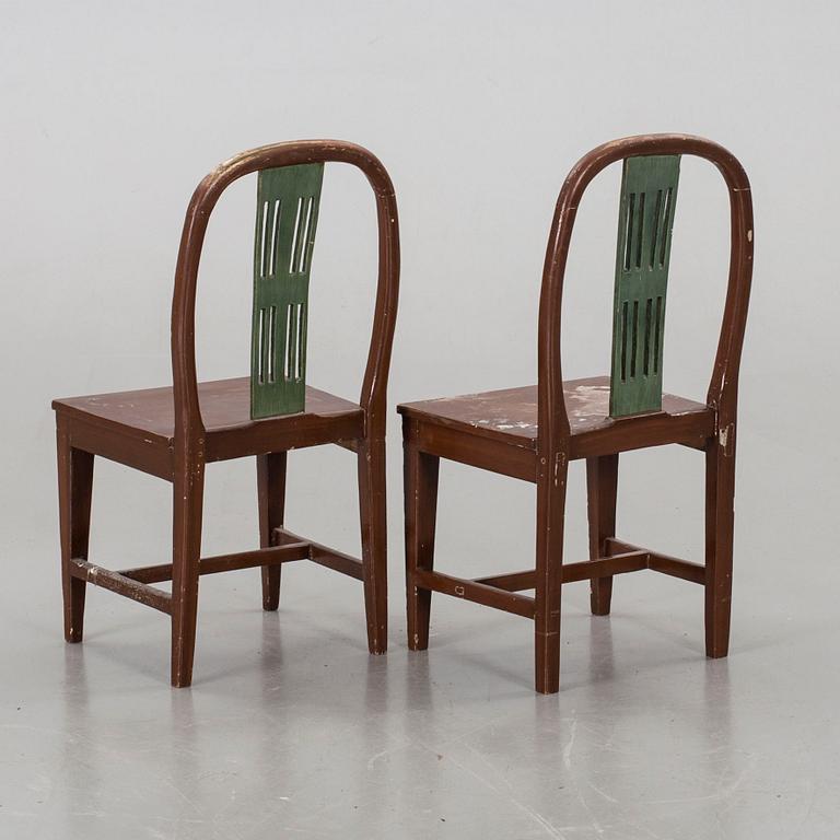 a pair of early 19th century chairs.