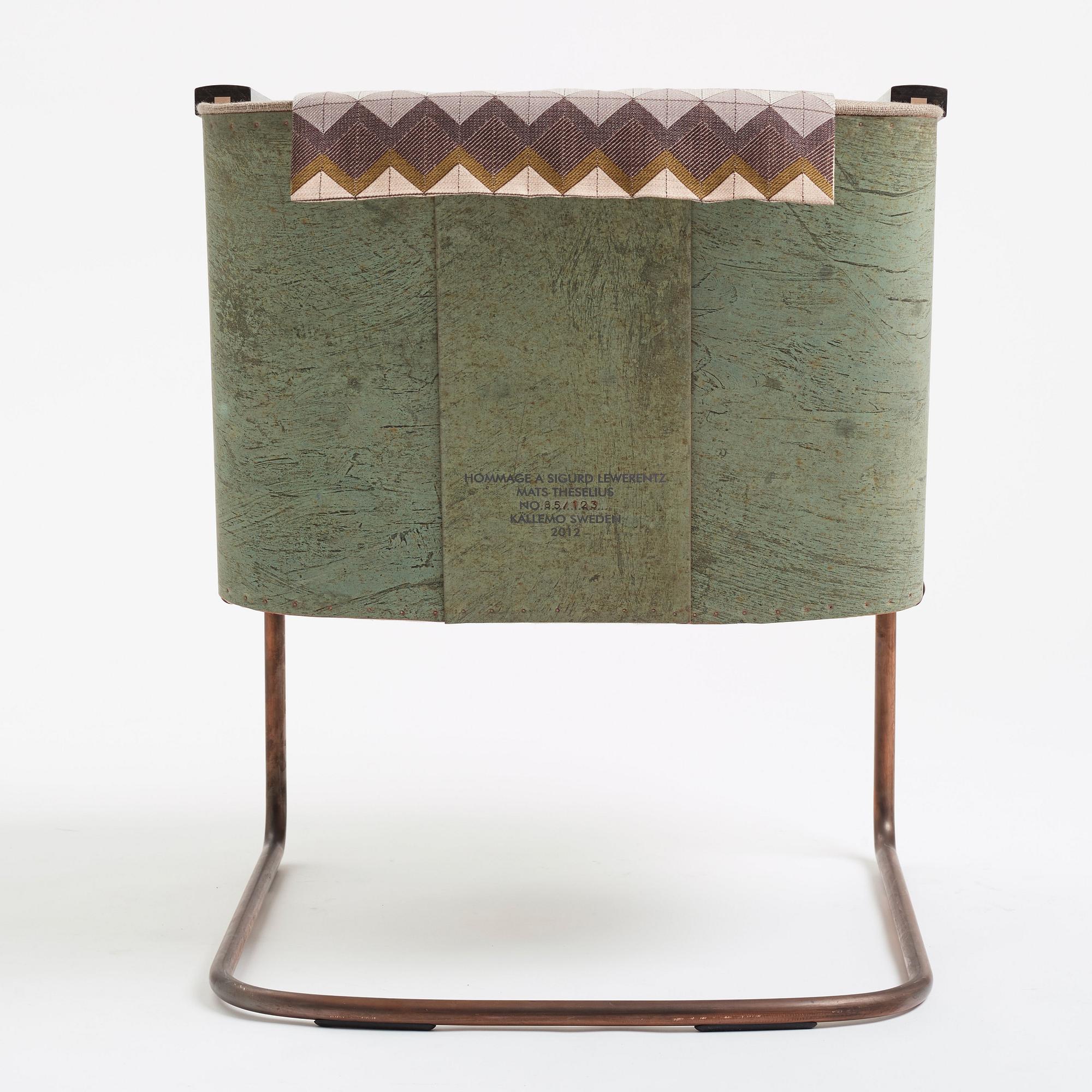 Mats Theselius, fåtölj, "Hommage à Sigurd Lewerentz", ed. 85/123, Källemo, Värnamo, efter 2012.
