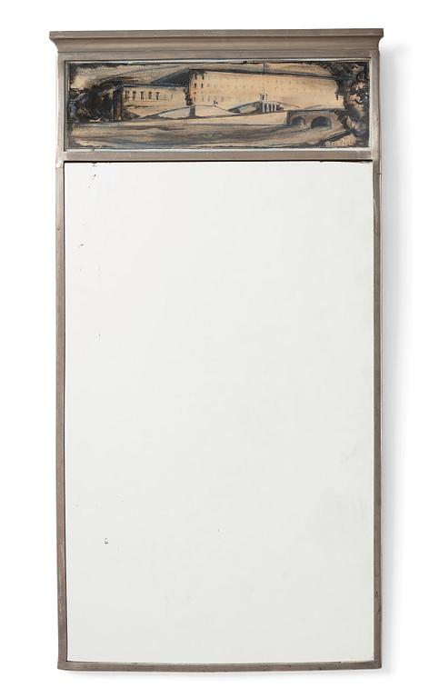 Firma Svenskt Tenn, a pewter framed mirror model "139", Stockholm 1926.