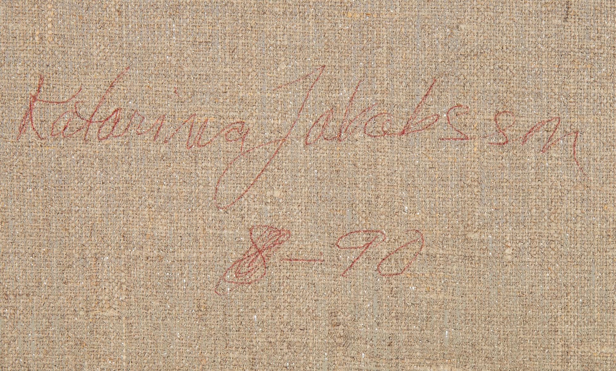 Katarina Jakobsson, olja på duk, signerad och daterad -90 a tergo.