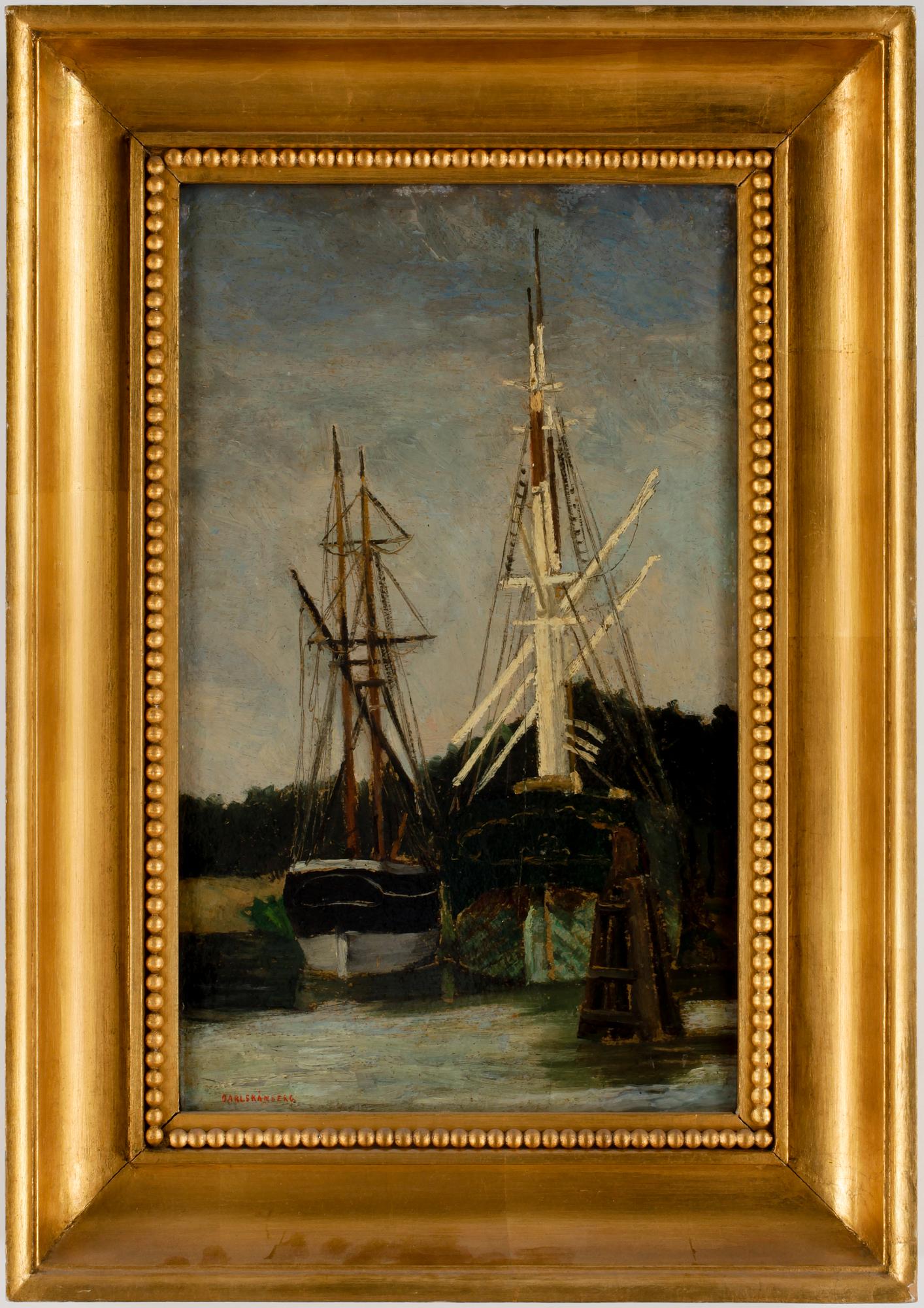 CARL SKÅNBERG, olja på pannå, sign.