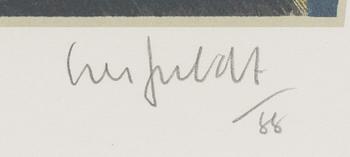 HANS HENRIK LERFELDT, färglitografi, signerad och daterad- 88.