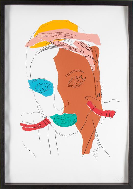 ANDY WARHOL, screenprint, 1975,signed in pencil 50/150 on verso.