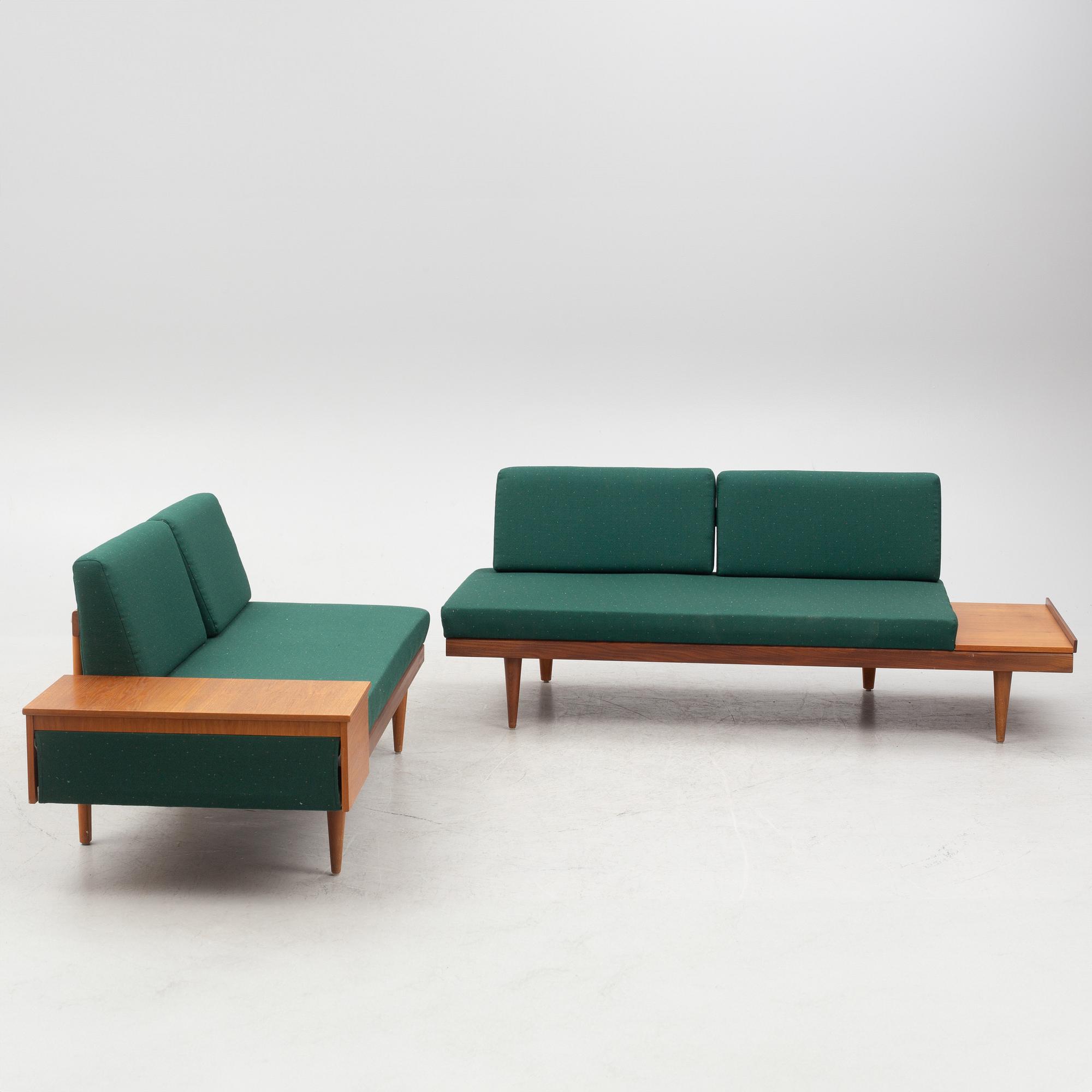 Haldor Vik & Ingmar Relling, daybed/module sofa, 2 pcs, "Svane", from the Svane series, Ekornes Fabrikker A/S, Norway.