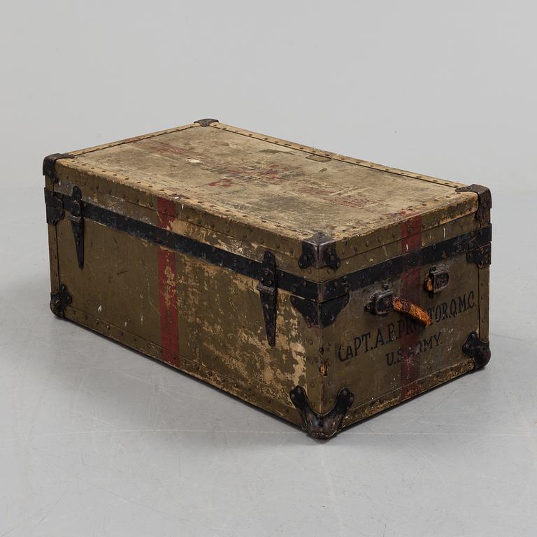 A 20 th century NEVER BREAK TRUNK, U.S. Army.