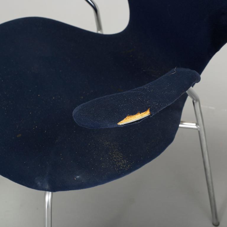 KARMSTOLAR, 6 st, "Sjuan", Arne Jacobsen, Fritz Hansen, 1900-talets andra hälft.
