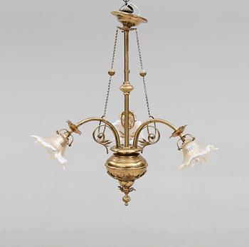 TAKLAMPA, omkring år 1900. Höjd ca 77 cm.