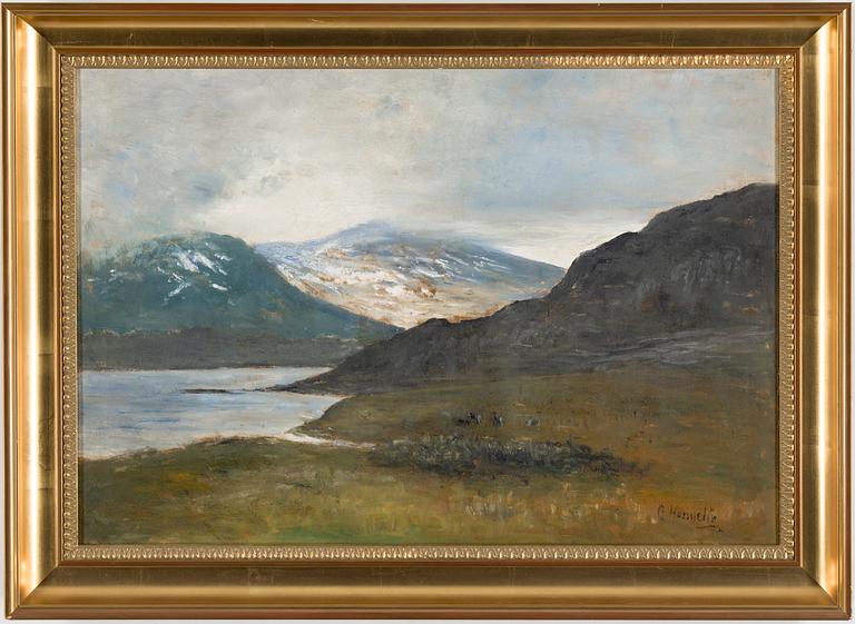 OLOF HERMELIN, olja på duk, signerad O. Hermelin.