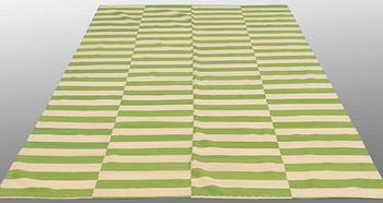 A carpet, flat weave, around 285 x 207 cm.