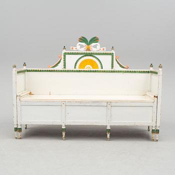A early 19th century Swedish folk art folding bed from Forsa in Hälsingland.