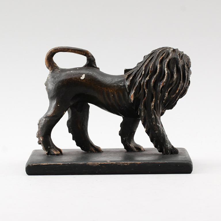 FIGUR, målat trä, 1700-tal.