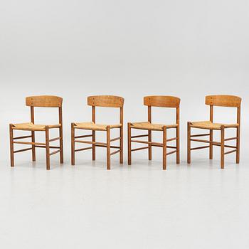 Børge Mogensen, stolar, 4 st, modell ”J39 ”, Danmark, 1900-talets andra hälft.