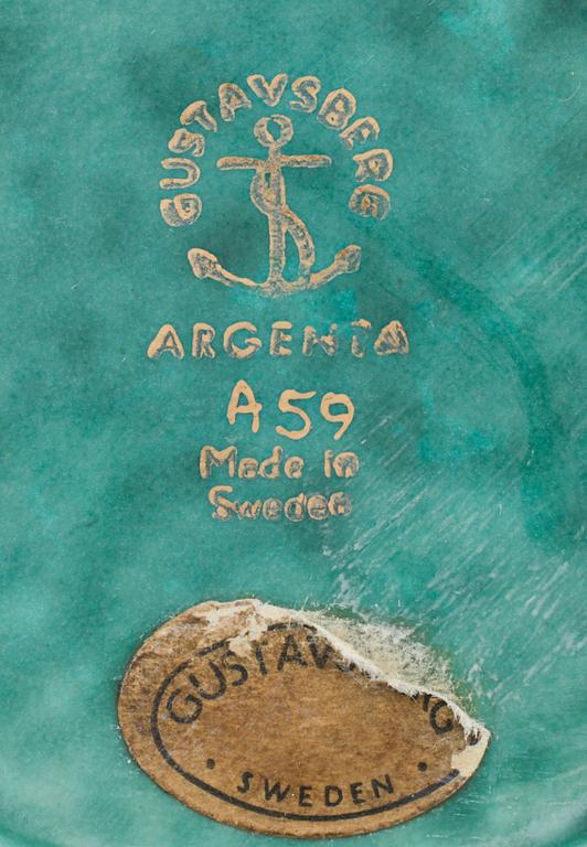 KERAMIK, 4 delar, "Argenta", Wilhelm Kåge, Gustavsberg.