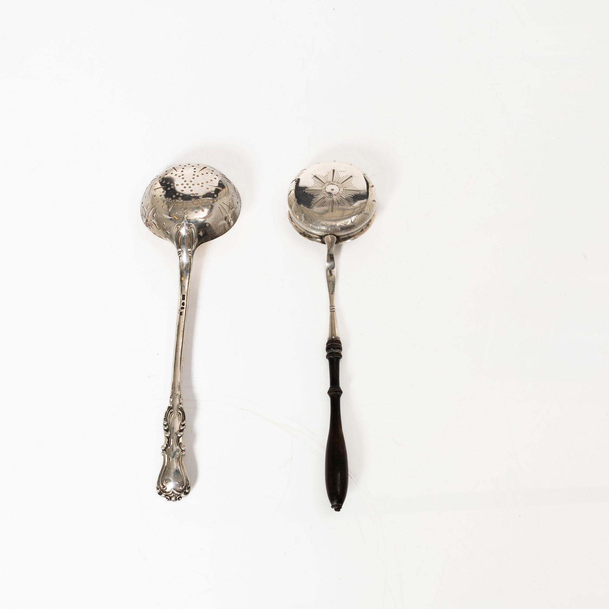 Ströare, 3 st, silver, 1800-tal.