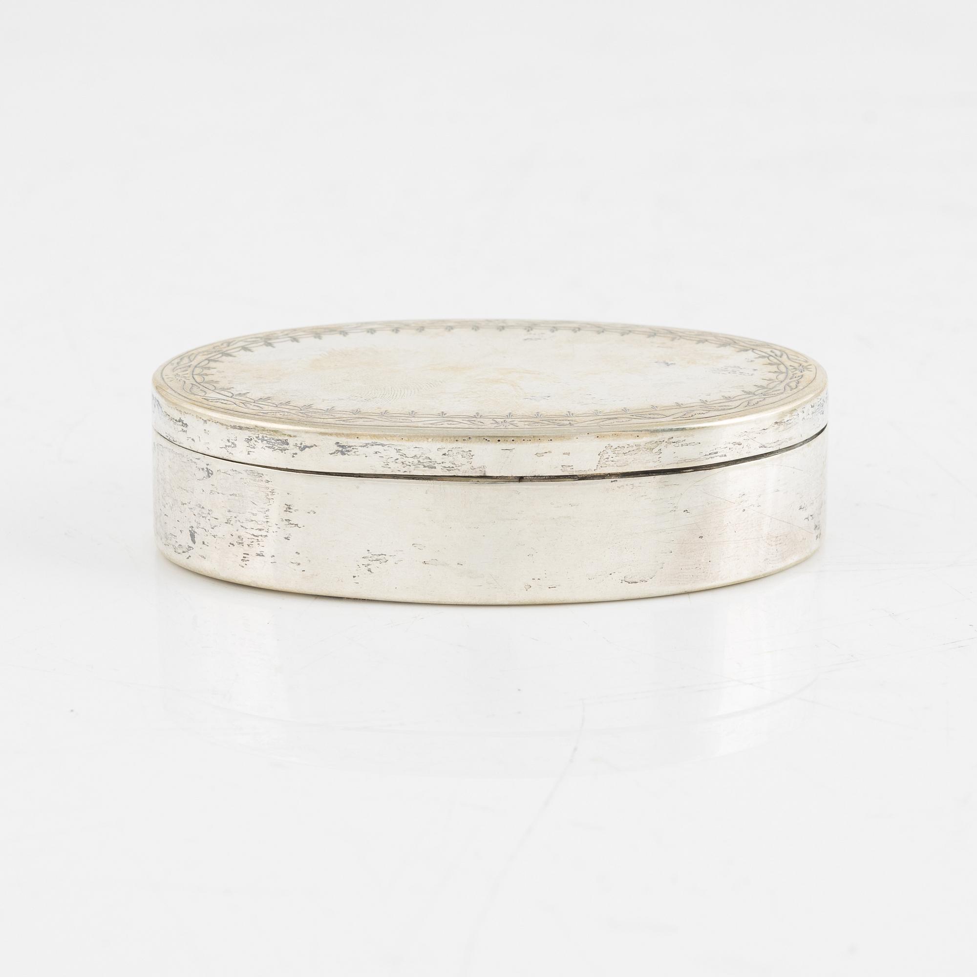 Carl Fredrik Seeman, a silver and parcel-gilt snuff box, Arboga 1797.