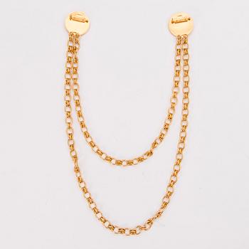 CHANEL, Vintage Double Chain Brooch.