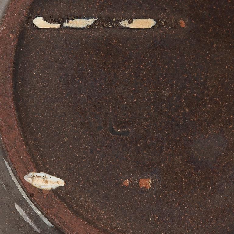 Marita Lybeck, plates, 2 pcs "Koto" and a bowl, red clay, signed ML KERA.