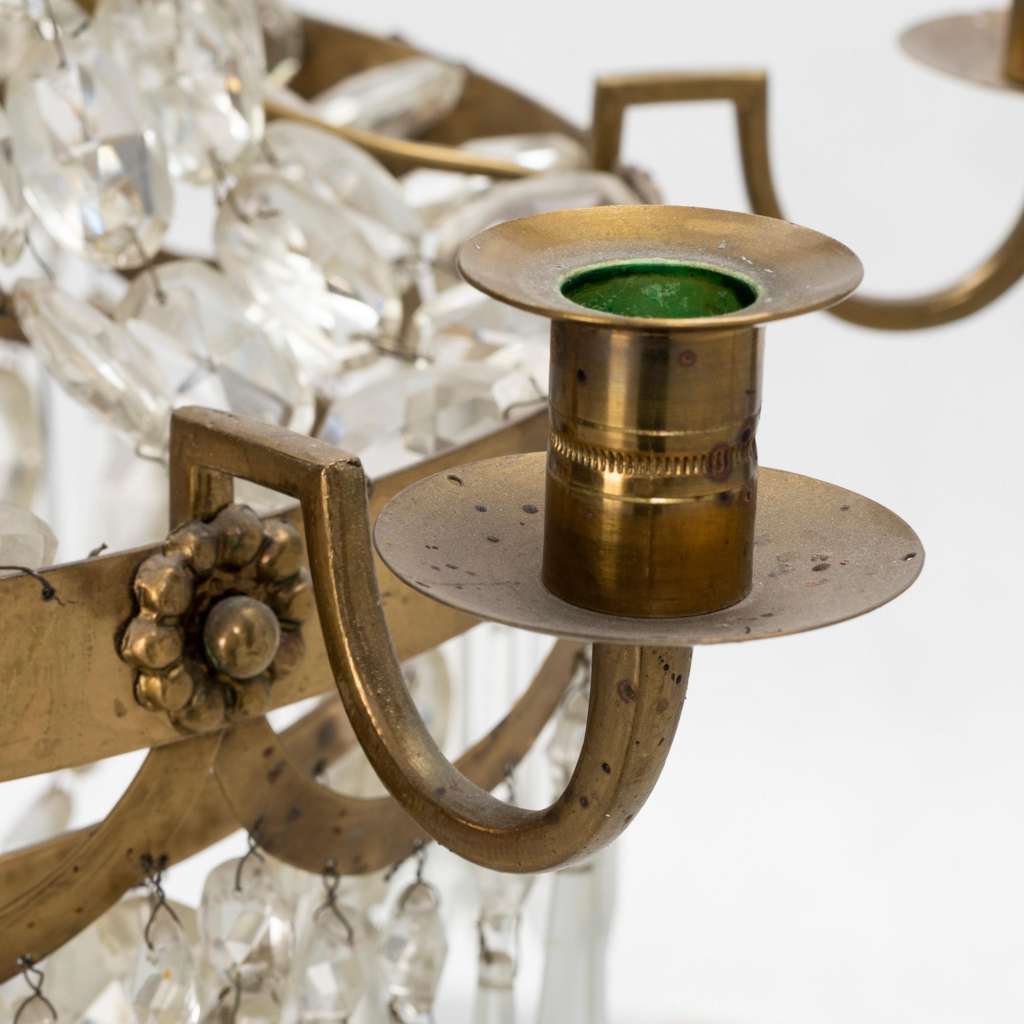 A Gustavian style chandelier, early 20th century.