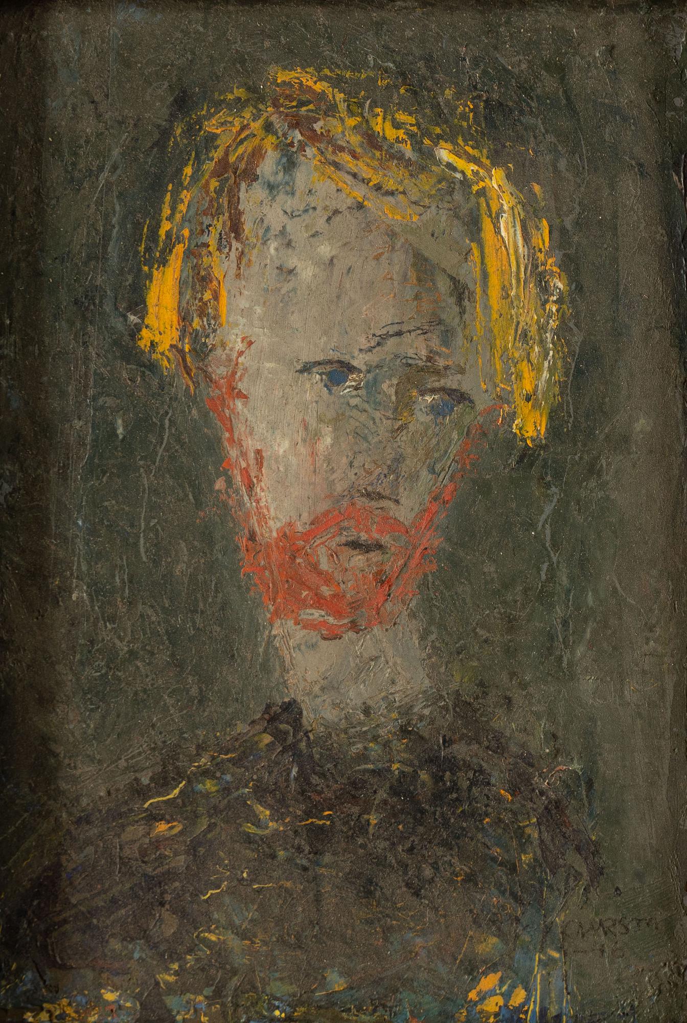 Christer Strömholm, oil on panel, signed and dated -46.