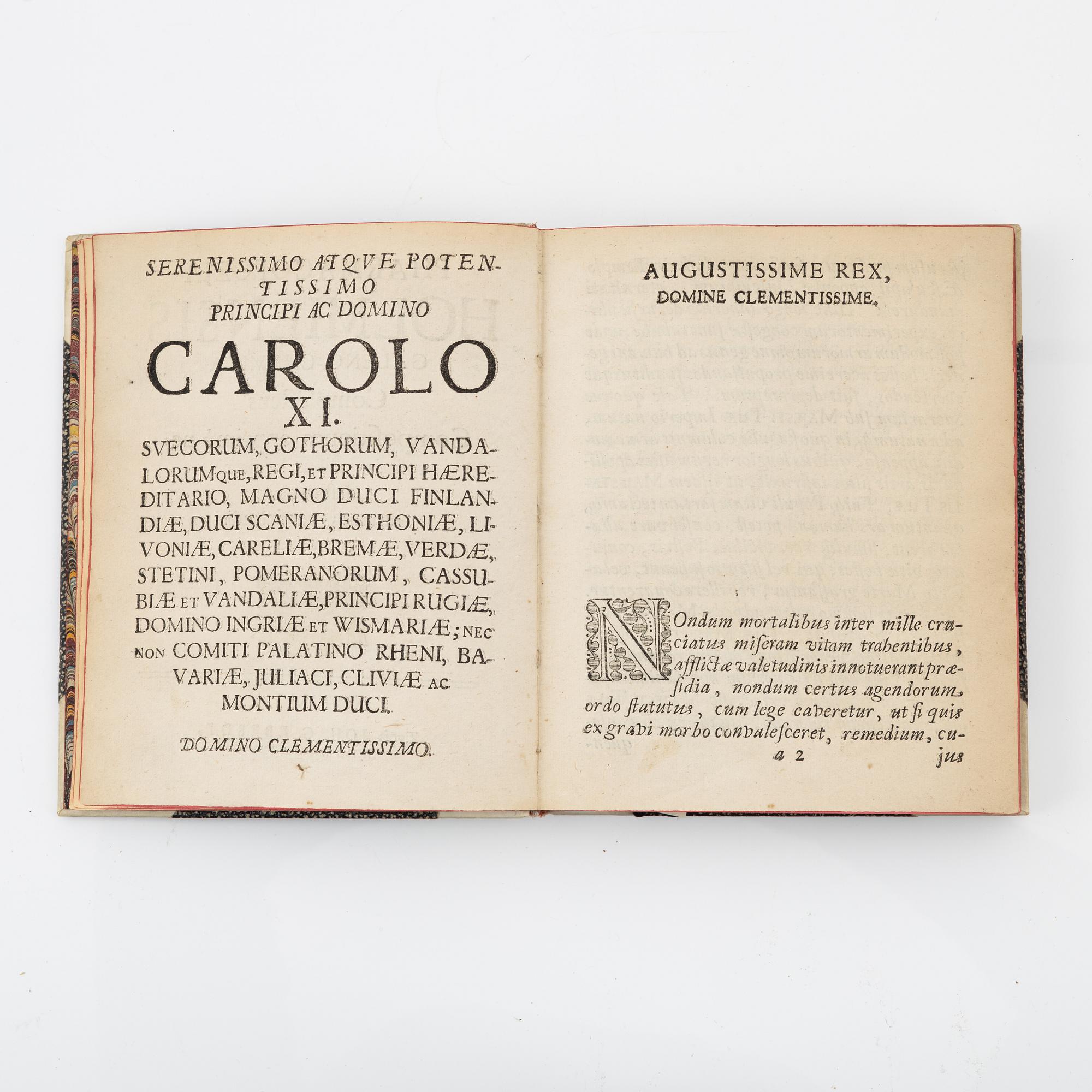 The first Swedish Pharmacopoeia, 1686.