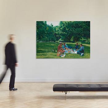 Gerhard Nordström, Study to a painting "Frukost i det gröna" from the serie "Sommaren 1970".