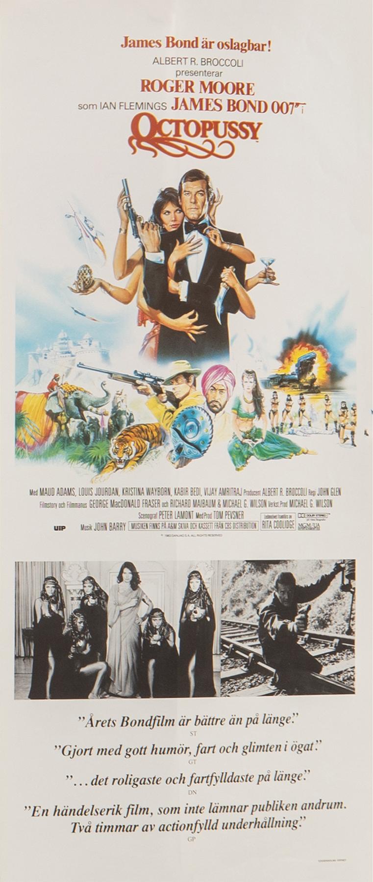 Filmaffischer, 4 st, James Bond.