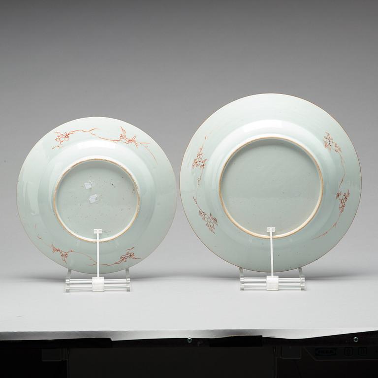 Two famille rose dishes, Qing dynasty, Qianlong (1736-95).