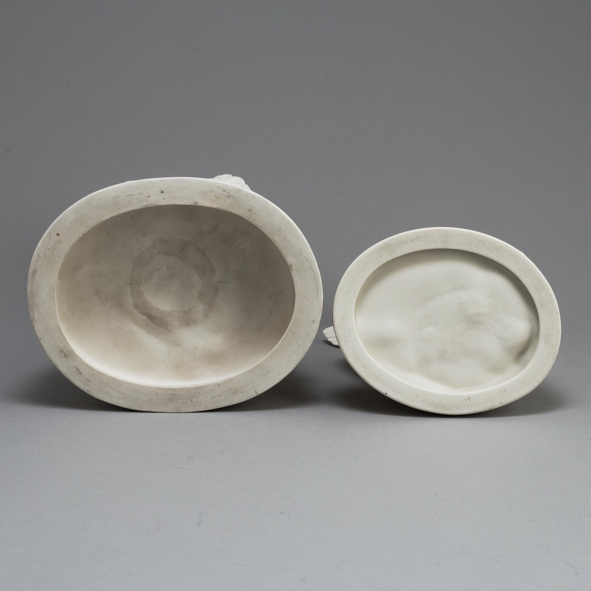 TWO PARIAN FIGURES, Gustafsberg 1889 and 1896.