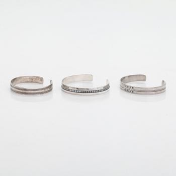 Kalevala Koru, armband, 3 st, silver, Helsingfors 1962- 1998.