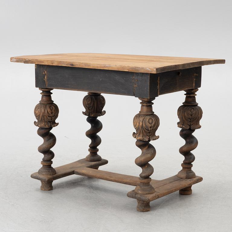 A table, partially Baroque, 19th century with earlier parts.