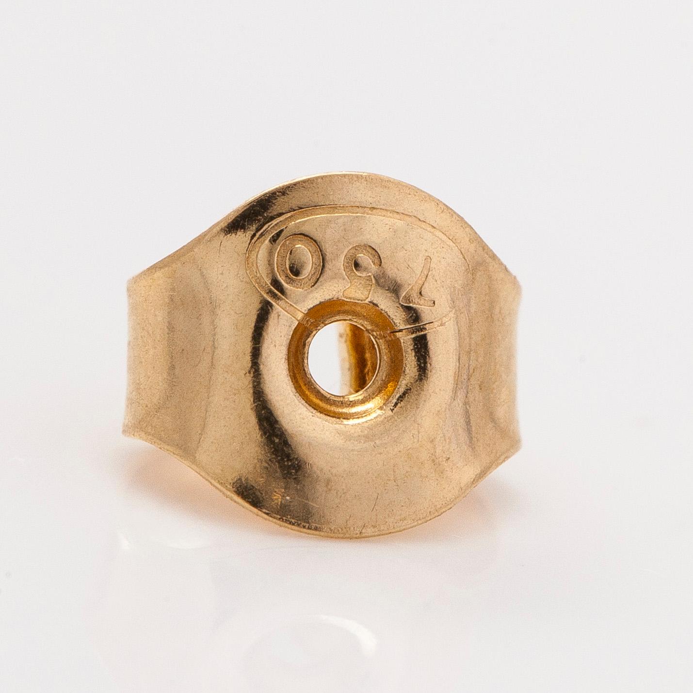 Örhängen, 18K guld och diamanter, Sandberg.