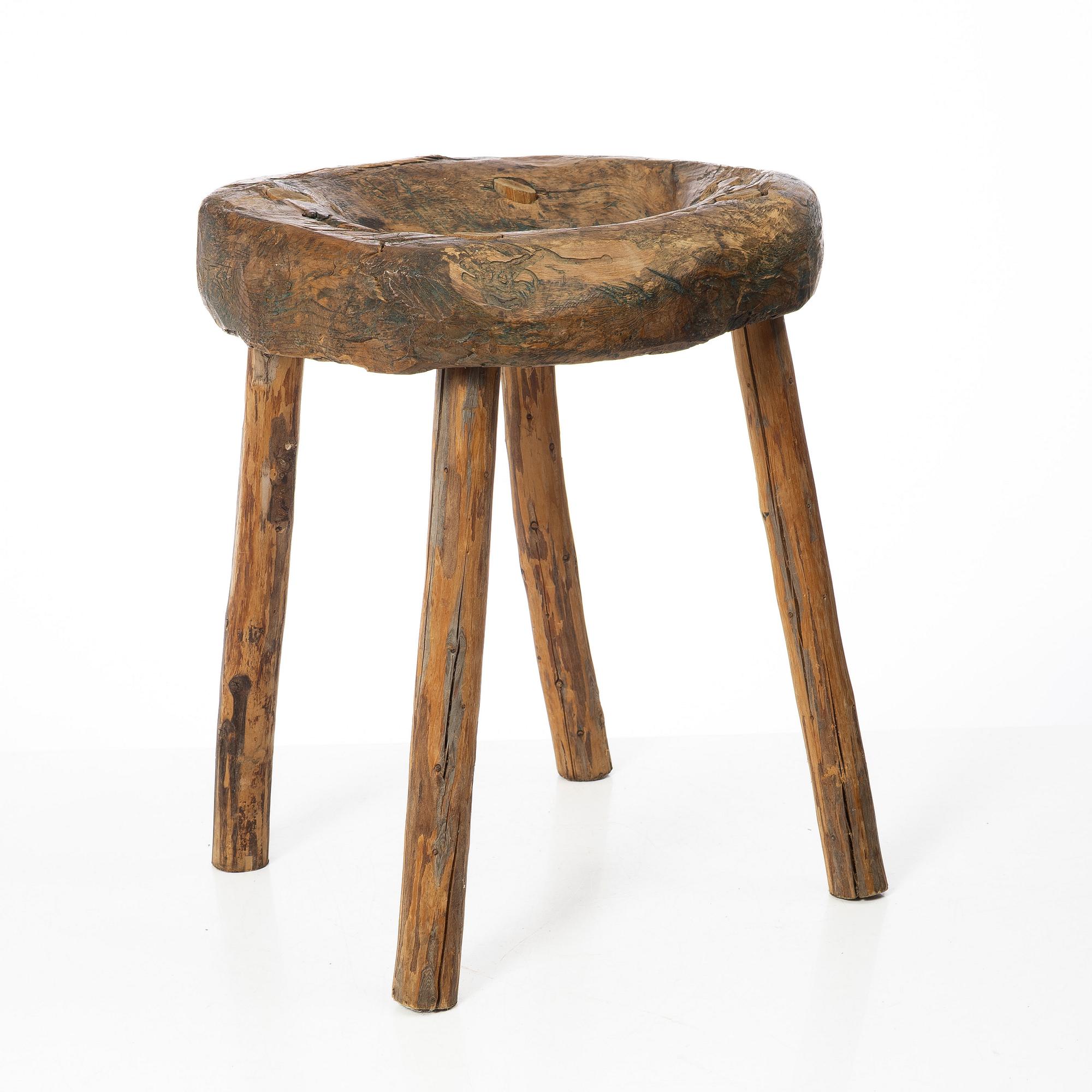 Stool, folk art, 19th century.