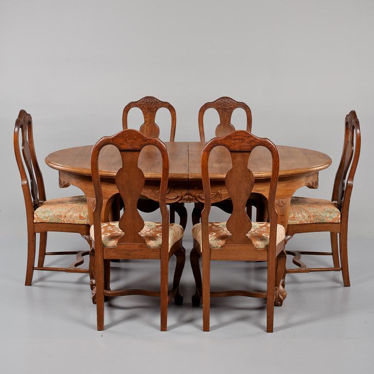 MATSALSGRUPP, 7 delar, rokokostil, 1900-talets första hälft.