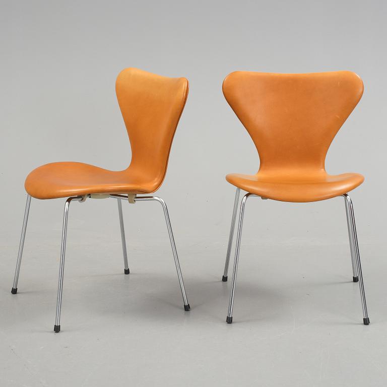 STOLAR, 6 st, "Sjuan", Arne Jacobsen, Fritz Hansen.