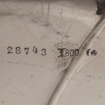 A German rococo style silver tea- and coffee service.